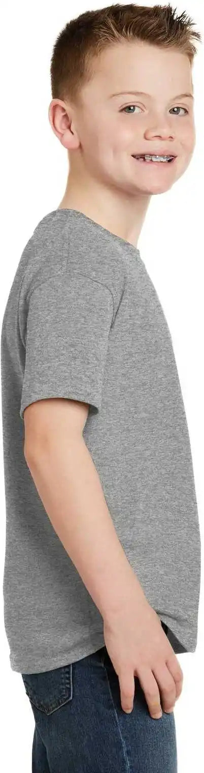Hanes 5370 Youth Ecosmart 50/50 Cotton/poly T-shirt - Light Steel