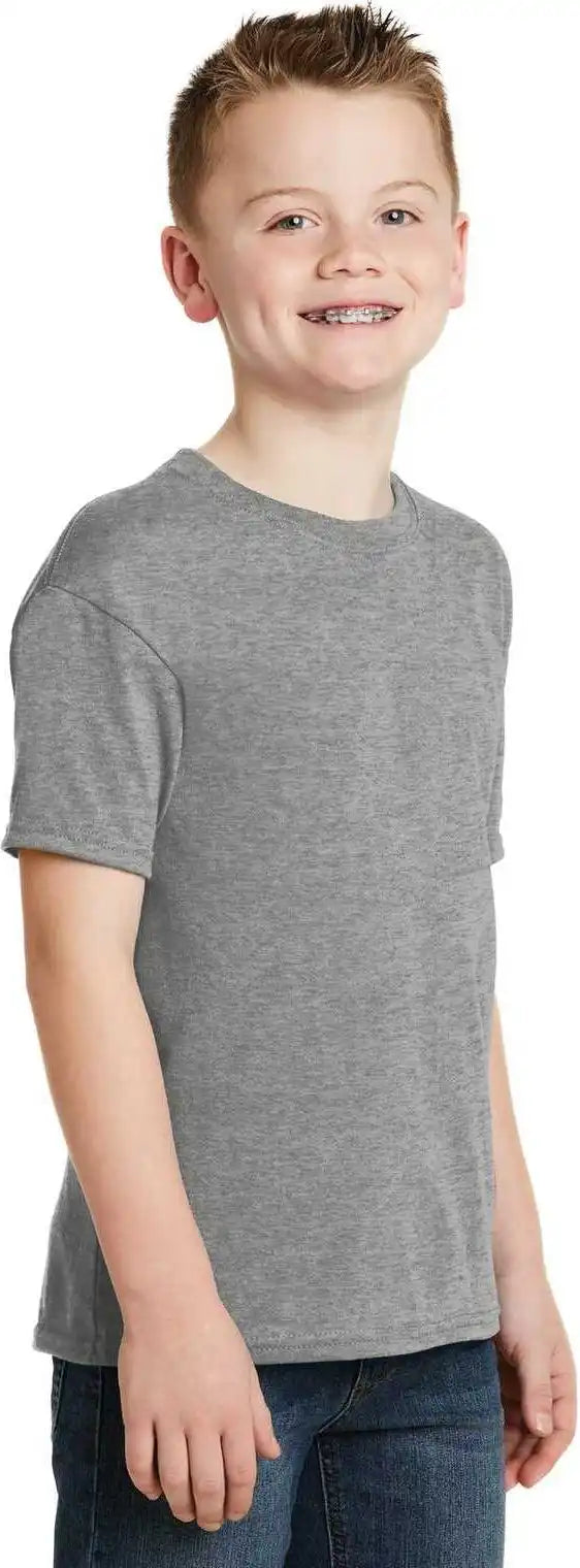 Hanes 5370 Youth Ecosmart 50/50 Cotton/poly T-shirt - Light Steel