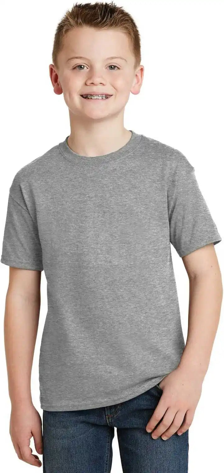 Hanes 5370 Youth Ecosmart 50/50 Cotton/poly T-shirt - Light Steel