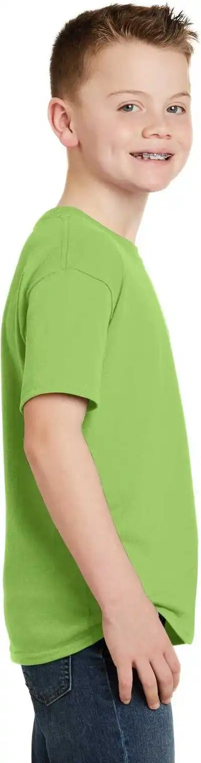 Hanes 5370 Youth Ecosmart 50/50 Cotton/poly T-shirt - Lime