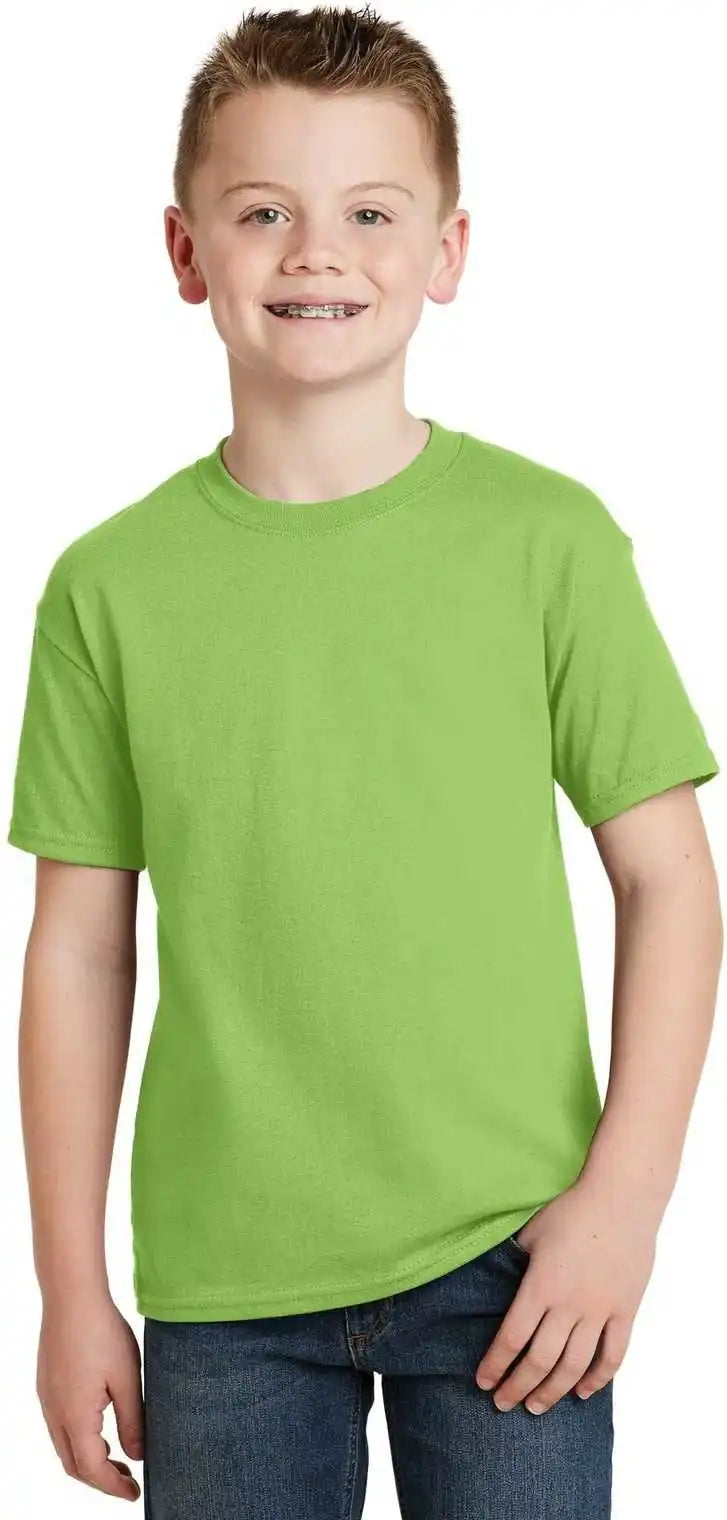 Hanes 5370 Youth Ecosmart 50/50 Cotton/poly T-shirt - Lime