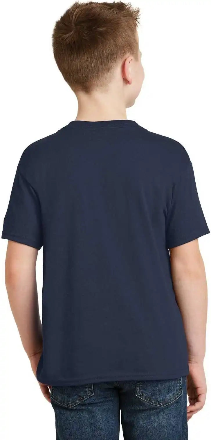 Hanes 5370 Youth Ecosmart 50/50 Cotton/poly T-shirt - Navy