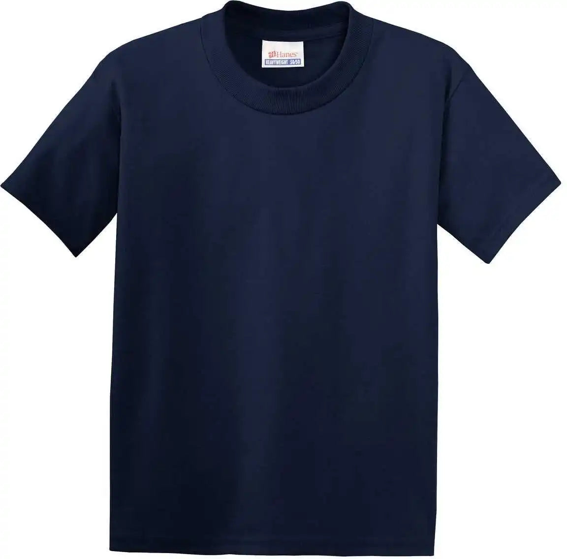 Hanes 5370 Youth Ecosmart 50/50 Cotton/poly t Shirt Navy