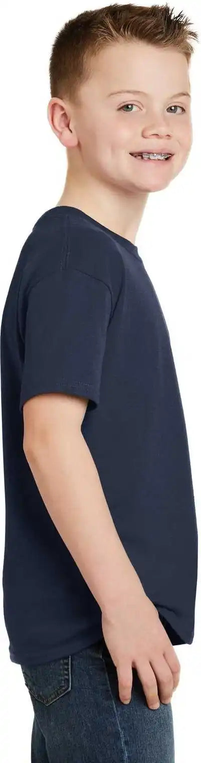 Hanes 5370 Youth Ecosmart 50/50 Cotton/poly t Shirt Navy