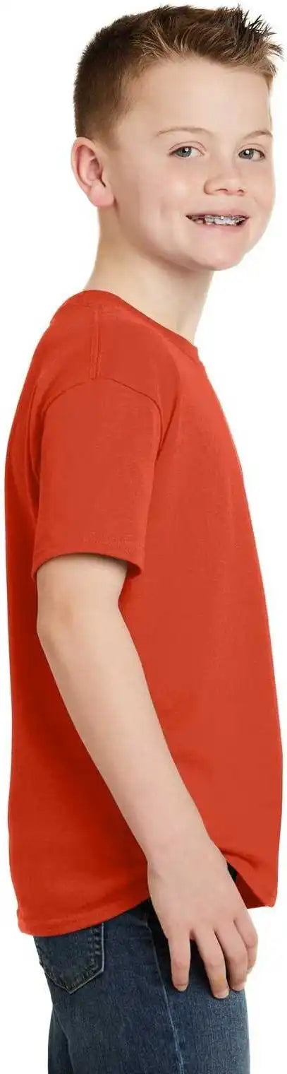 Hanes 5370 Youth Ecosmart 50/50 Cotton/poly T-shirt - Orange