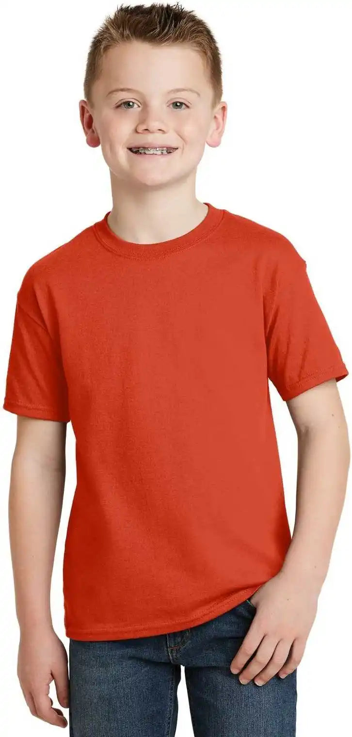 Hanes 5370 Youth Ecosmart 50/50 Cotton/poly T-shirt - Orange