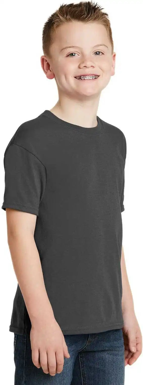 Hanes 5370 Youth Ecosmart 50/50 Cotton/poly T-shirt - Smoke Gray