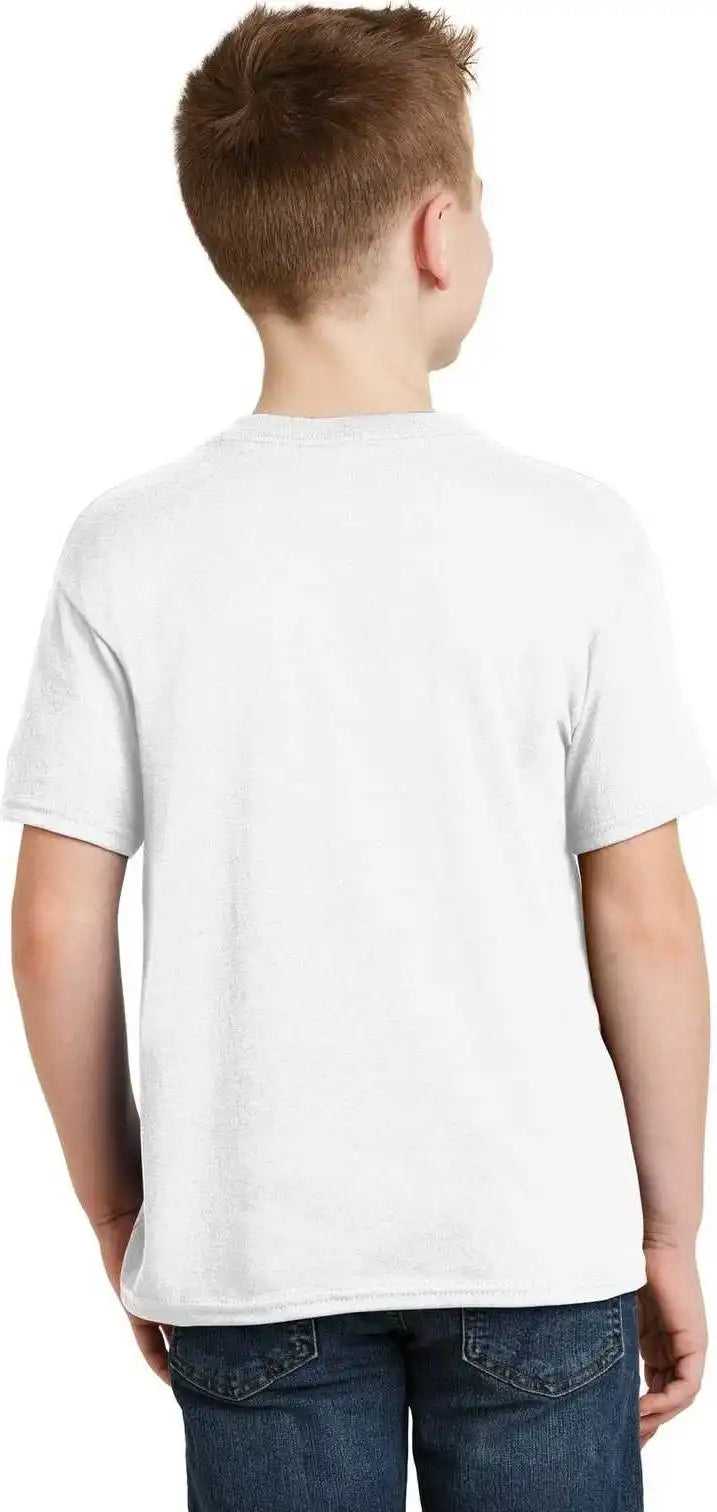 Hanes 5370 Youth Ecosmart 50/50 Cotton/poly t Shirt White