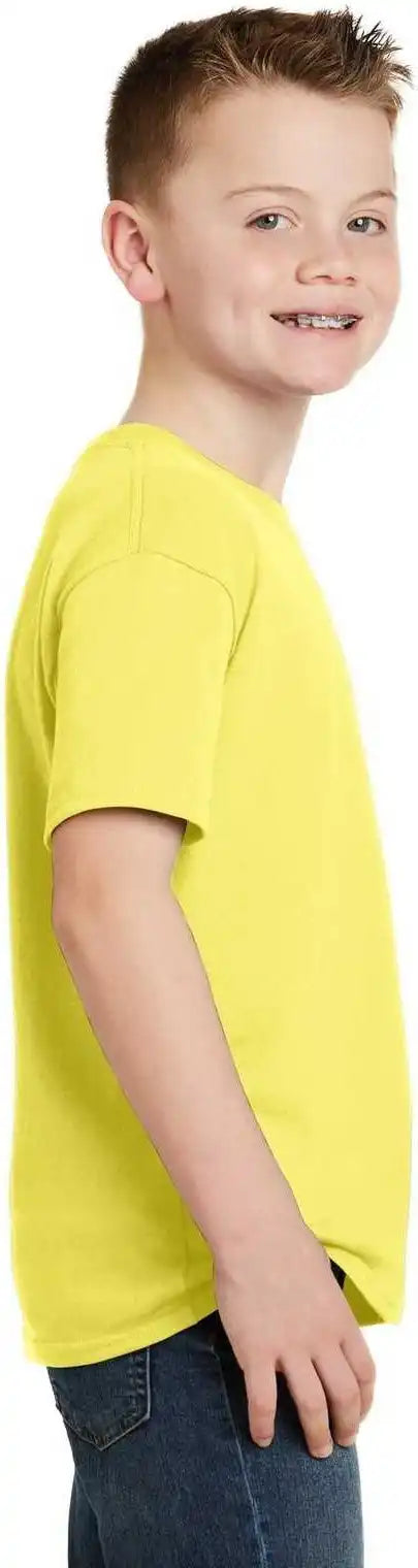 Hanes 5370 Youth Ecosmart 50/50 Cotton/poly t Shirt Yellow