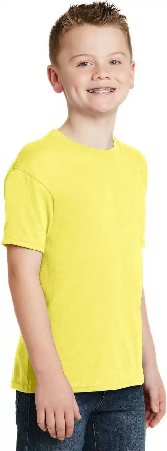 Hanes 5370 Youth Ecosmart 50/50 Cotton/poly t Shirt Yellow