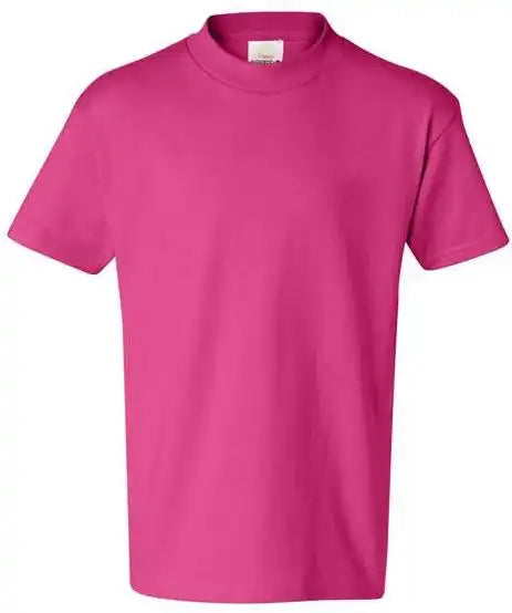 Hanes 5450 Authentic Youth Short Sleeve T-shirt - Wow Pink