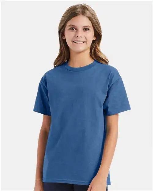 Hanes 5450 Authentic Youth T-shirt - Denim Blue