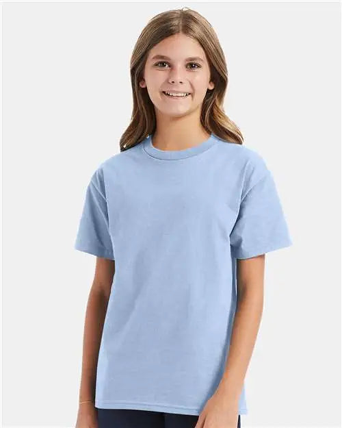 Hanes 5450 Authentic Youth T-shirt - Light Blue