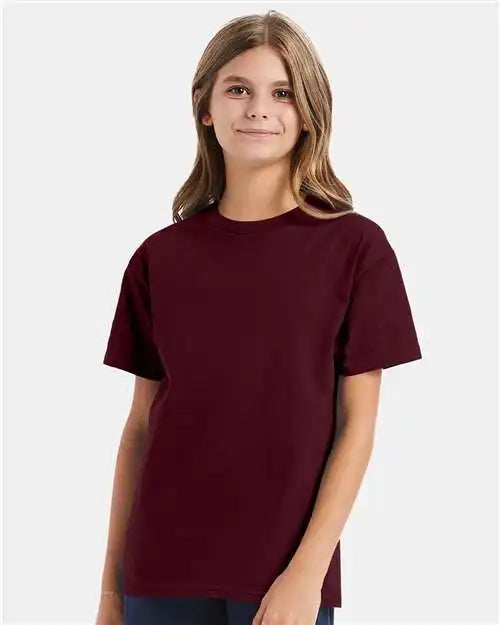 Hanes 5450 Authentic Youth T-shirt - Maroon