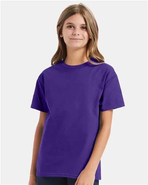 Hanes 5450 Authentic Youth T-shirt - Purple