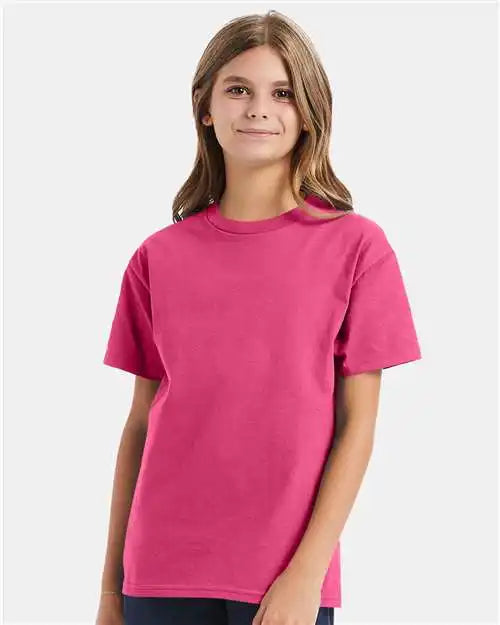 Hanes 5450 Authentic Youth T-shirt - Wow Pink