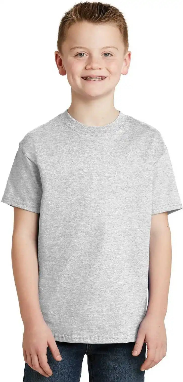 Hanes 5450 Youth Tagless 100% Cotton t Shirt Ash