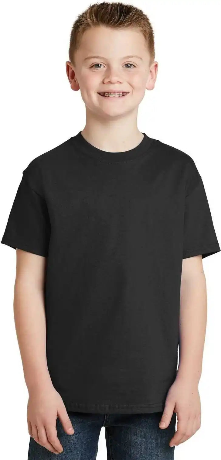 Hanes 5450 Youth Tagless 100% Cotton t Shirt Black