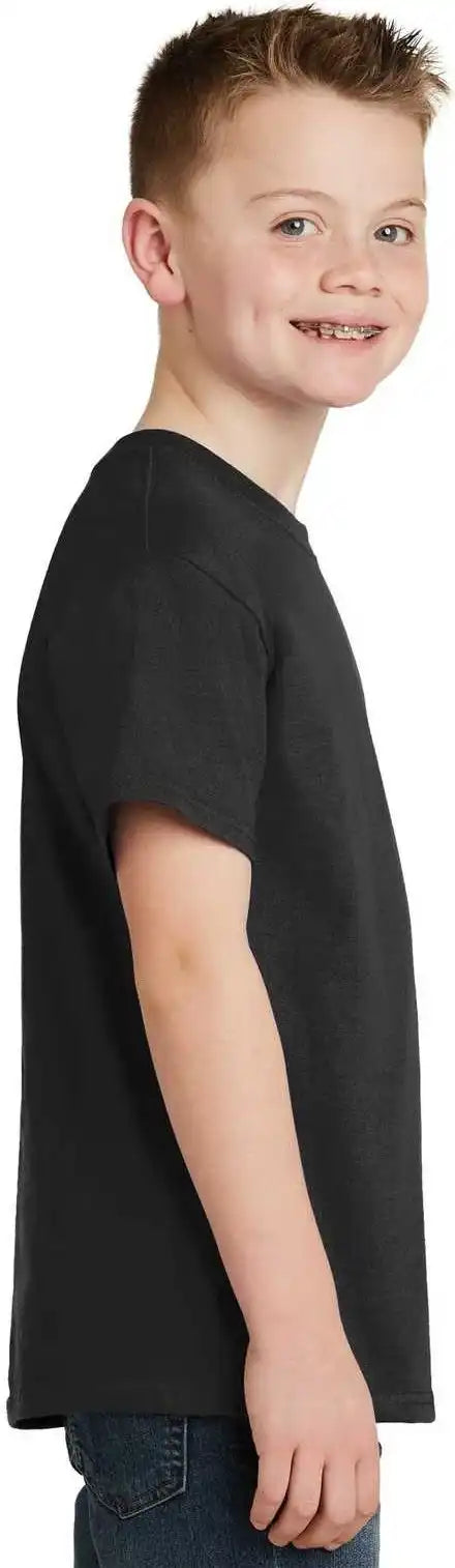 Hanes 5450 Youth Tagless 100% Cotton t Shirt Black