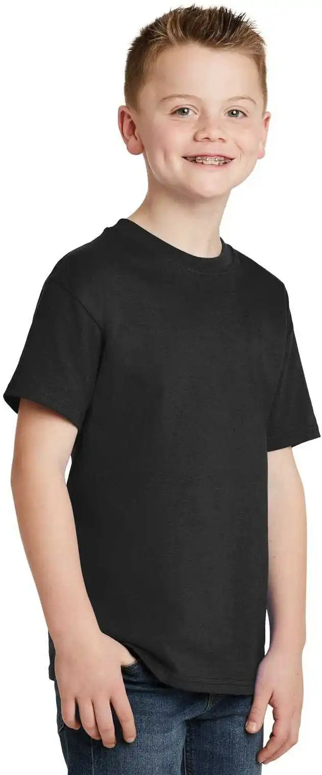 Hanes 5450 Youth Tagless 100% Cotton t Shirt Black