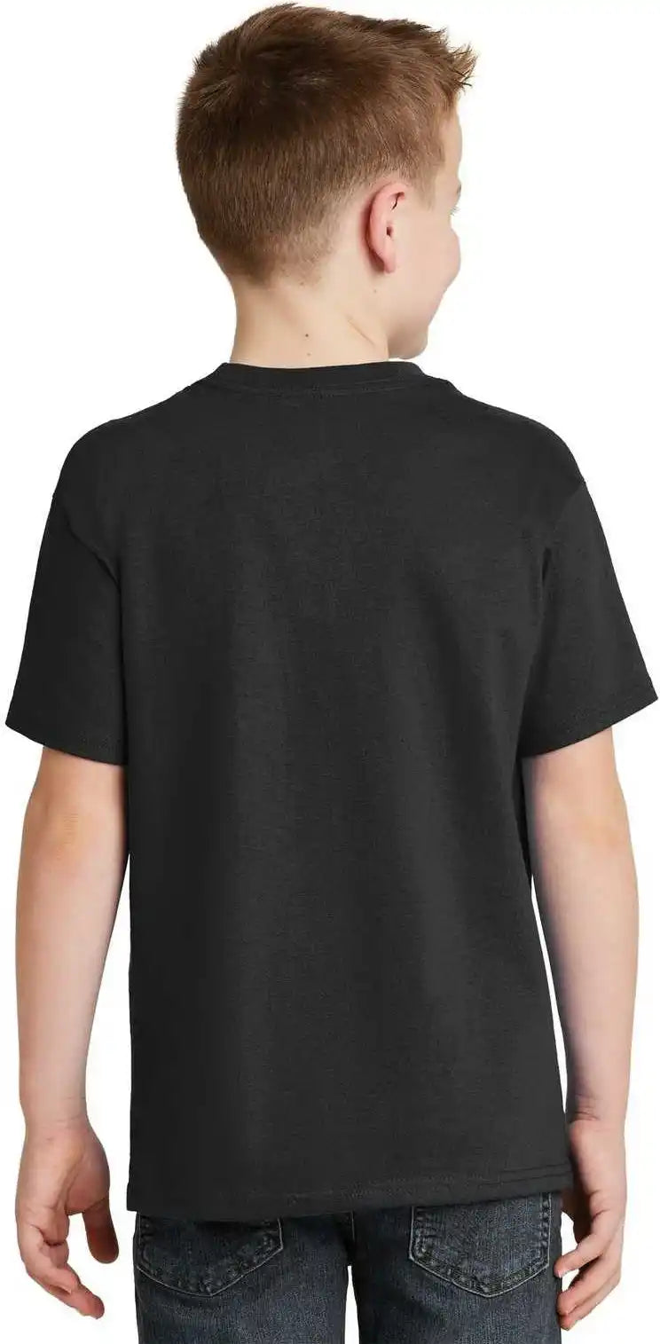Hanes 5450 Youth Tagless 100% Cotton t Shirt Black
