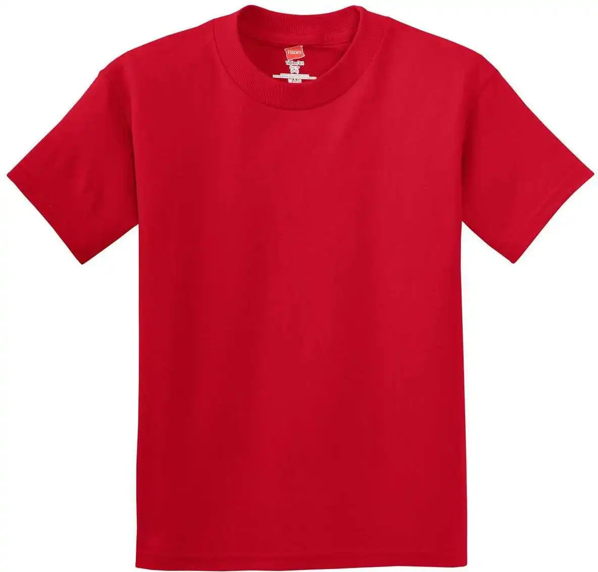 Hanes 5450 Youth Tagless 100% Cotton t Shirt Deep Red