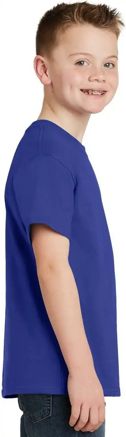 Hanes 5450 Youth Tagless 100% Cotton t Shirt Deep Royal