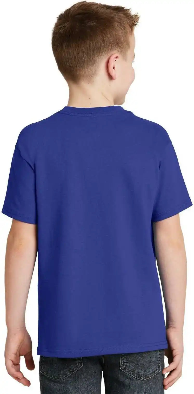 Hanes 5450 Youth Tagless 100% Cotton t Shirt Deep Royal
