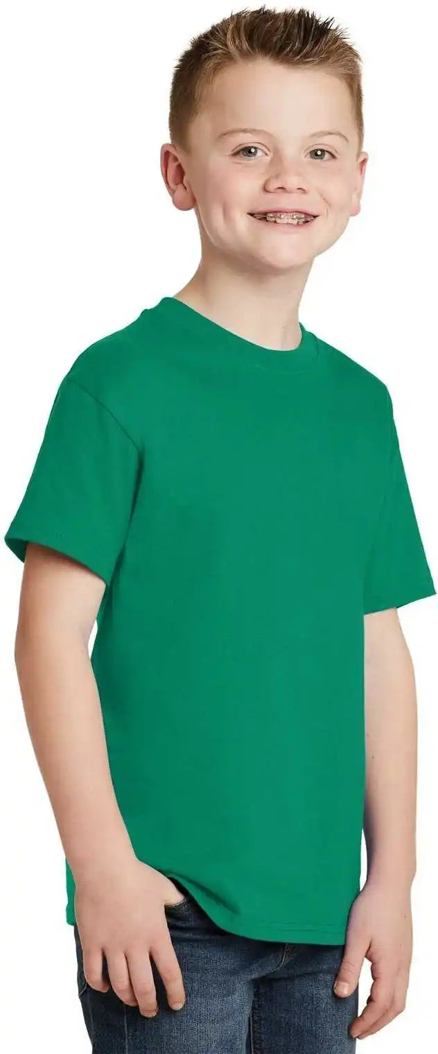 Hanes 5450 Youth Tagless 100% Cotton t Shirt Kelly Green