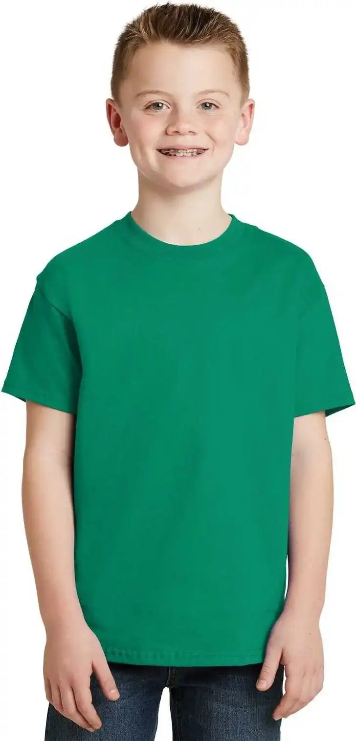 Hanes 5450 Youth Tagless 100% Cotton t Shirt Kelly Green