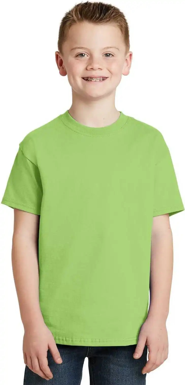 Hanes 5450 Youth Tagless 100% Cotton T-shirt - Lime
