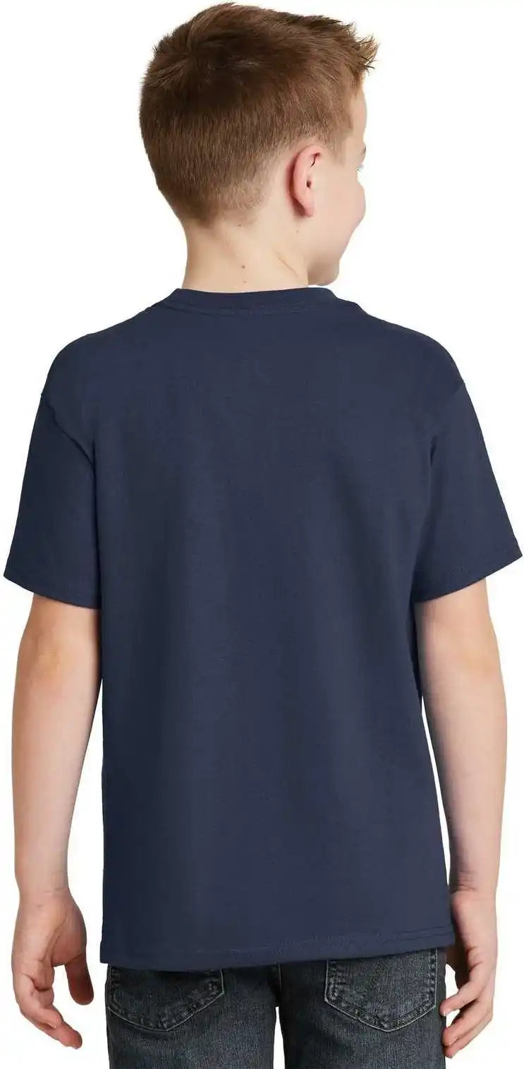 Hanes 5450 Youth Tagless 100% Cotton t Shirt Navy