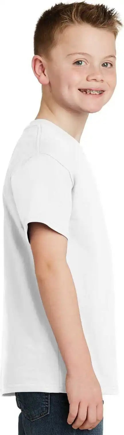 Hanes 5450 Youth Tagless 100% Cotton t Shirt White