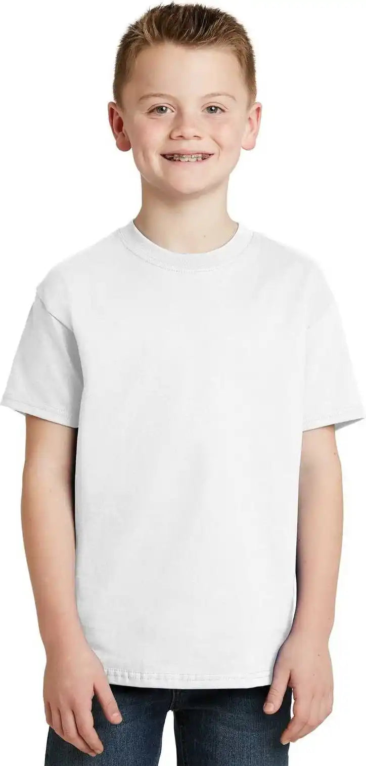 Hanes 5450 Youth Tagless 100% Cotton t Shirt White