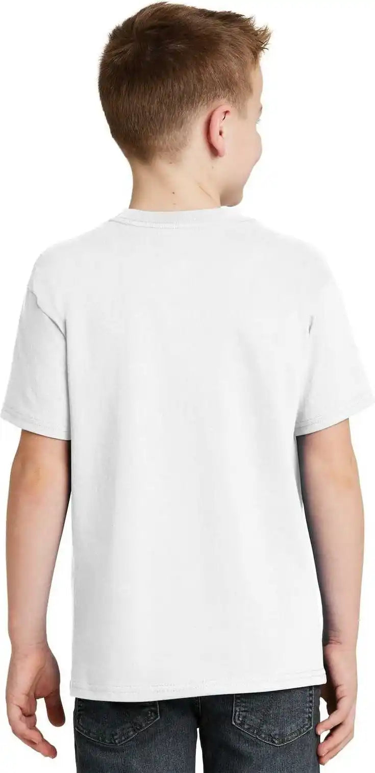 Hanes 5450 Youth Tagless 100% Cotton t Shirt White