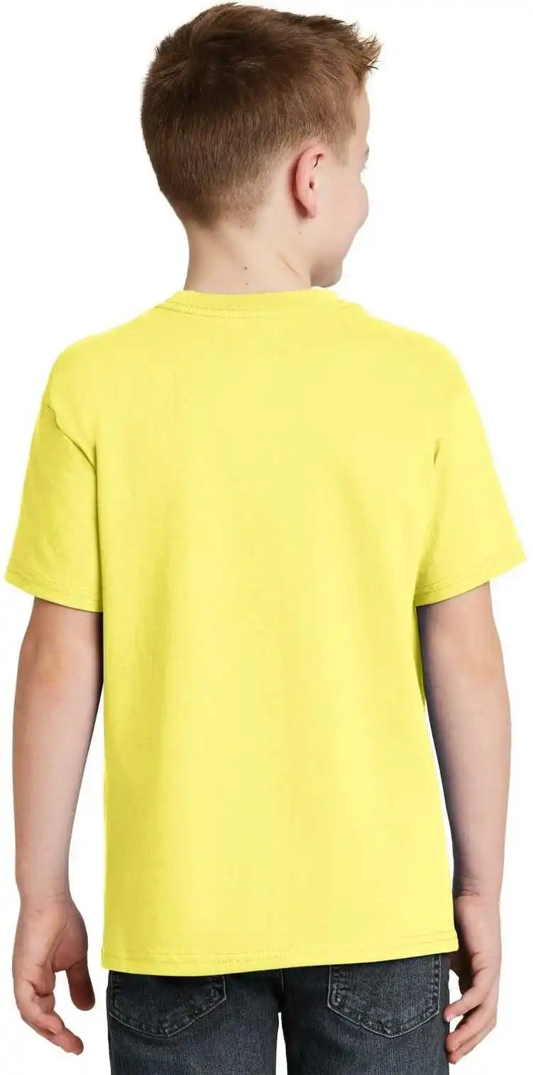 Hanes 5450 Youth Tagless 100% Cotton T-shirt - Yellow