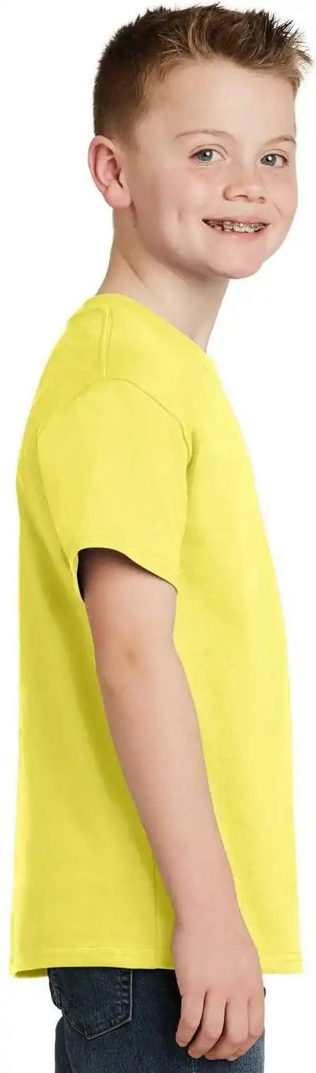Hanes 5450 Youth Tagless 100% Cotton t Shirt Yellow