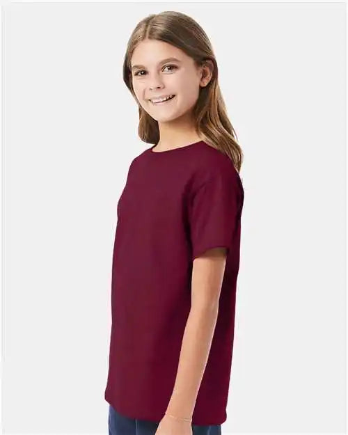 Hanes 5480 Essential-t Youth T-shirt - Athletic Cardinal