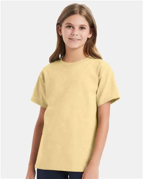Hanes 5480 Essential-t Youth T-shirt - Athletic Gold