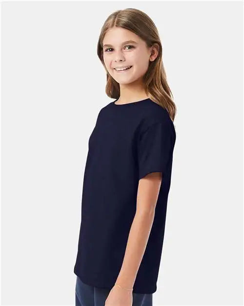 Hanes 5480 Essential-t Youth T-shirt - Athletic Navy