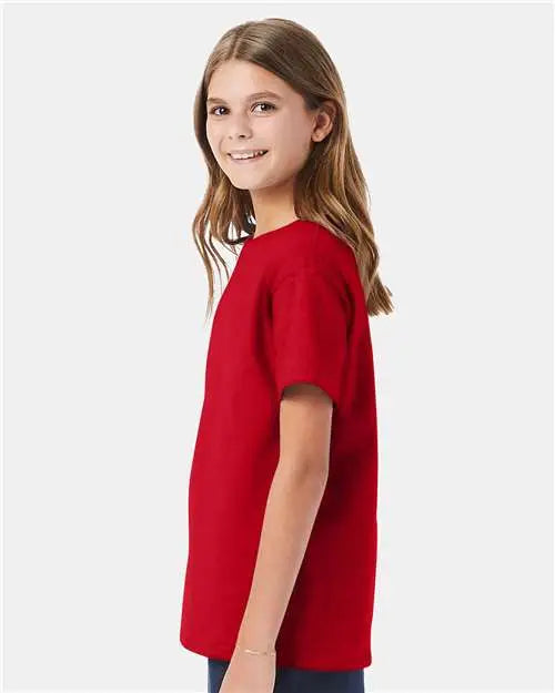 Hanes 5480 Essential-t Youth T-shirt - Athletic Red