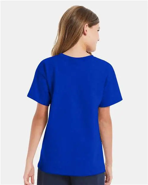 Hanes 5480 Essential-t Youth T-shirt - Athletic Royal