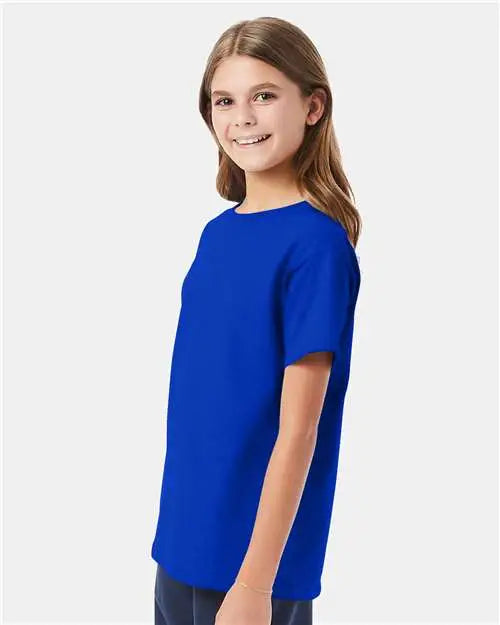 Hanes 5480 Essential-t Youth T-shirt - Athletic Royal