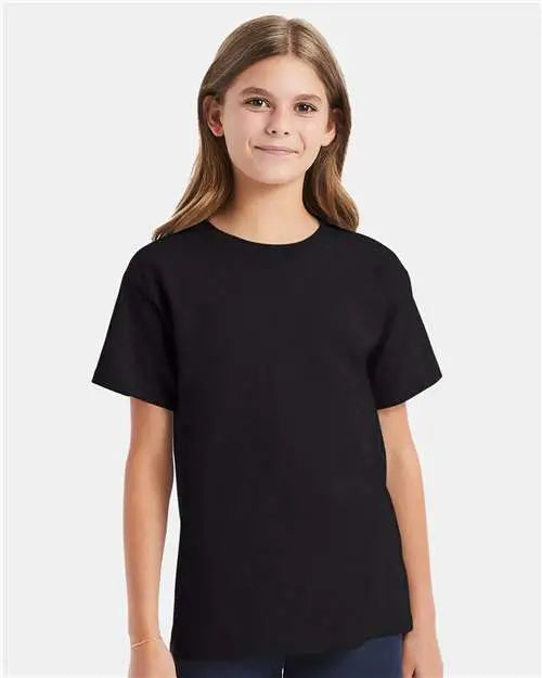 Hanes 5480 Essential-t Youth T-shirt - Black