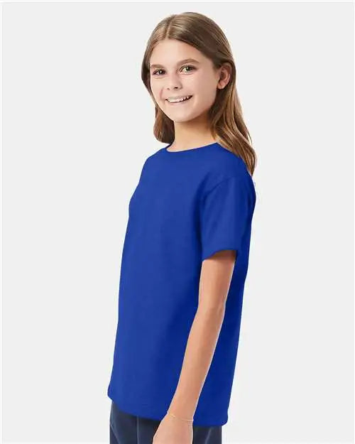 Hanes 5480 Essential-t Youth T-shirt - Deep Royal
