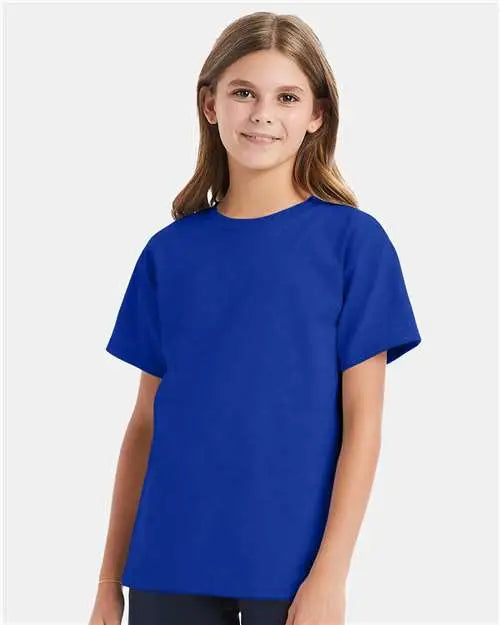Hanes 5480 Essential-t Youth T-shirt - Deep Royal