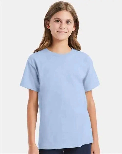 Hanes 5480 Essential-t Youth T-shirt - Light Blue