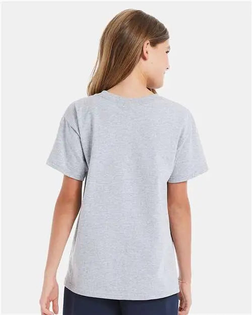 Hanes 5480 Essential-t Youth T-shirt - Light Steel