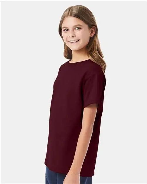 Hanes 5480 Essential-t Youth T-shirt - Maroon