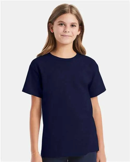 Hanes 5480 Essential-t Youth T-shirt - Navy